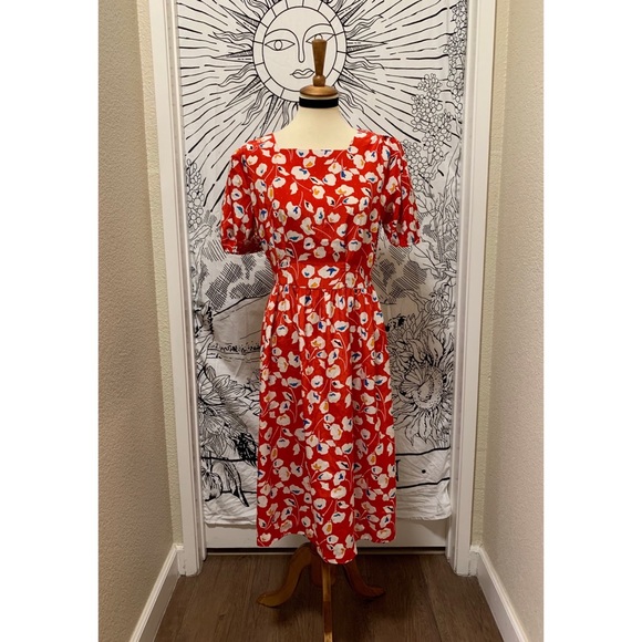 🌈 Artistic Vintage flower dress - Picture 2 of 11